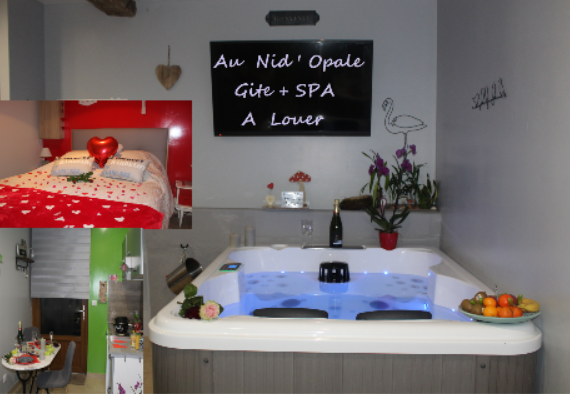 Gite couple avec spa au nid opale